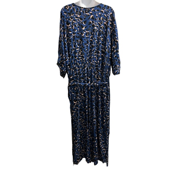 Eloquii Blue Leopard Print Jumpsuit - Picture 3 of 8